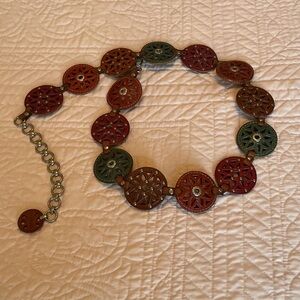 Fossil Multicolor Geometric Belt